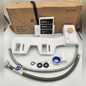 Tushy Classic Bidet Bamboo Silver Toilet Attachment